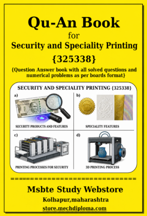 Security and Speciality Printing 325338 MSBTE QuAn Book cover
