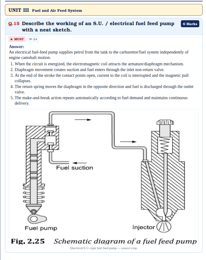 Fundamentals of Automobile Engines (313312) MSBTE QuAn Question Answer Book - Image 4