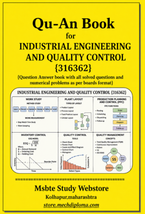 Industrial Engineering and Quality Control (316362) MSBTE QuAn Question Answer Book