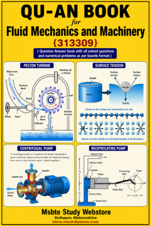 Fluid Mechanics and Machinery (313309) MSBTE QuAn Question Answer Book