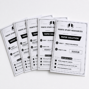 MSBTE civil semester 5 solution pack A4 stapled paper solution booklets