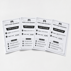 MSBTE computer semester 3 solution pack A4 stapled paper solution booklets