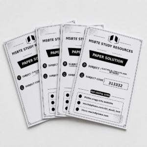 MSBTE electrical semester 3 solution pack A4 stapled paper solution booklets