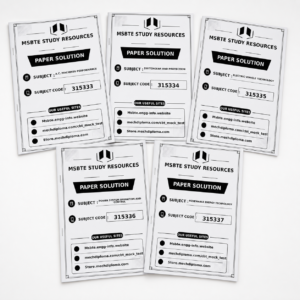 MSBTE electrical semester 5 solution pack A4 stapled paper solution booklets