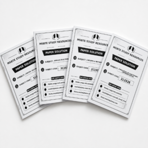 MSBTE entc semester 3 solution pack A4 stapled paper solution booklets