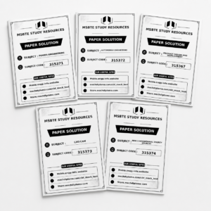 MSBTE mechanical semester 5 solution pack A4 stapled paper solution booklets